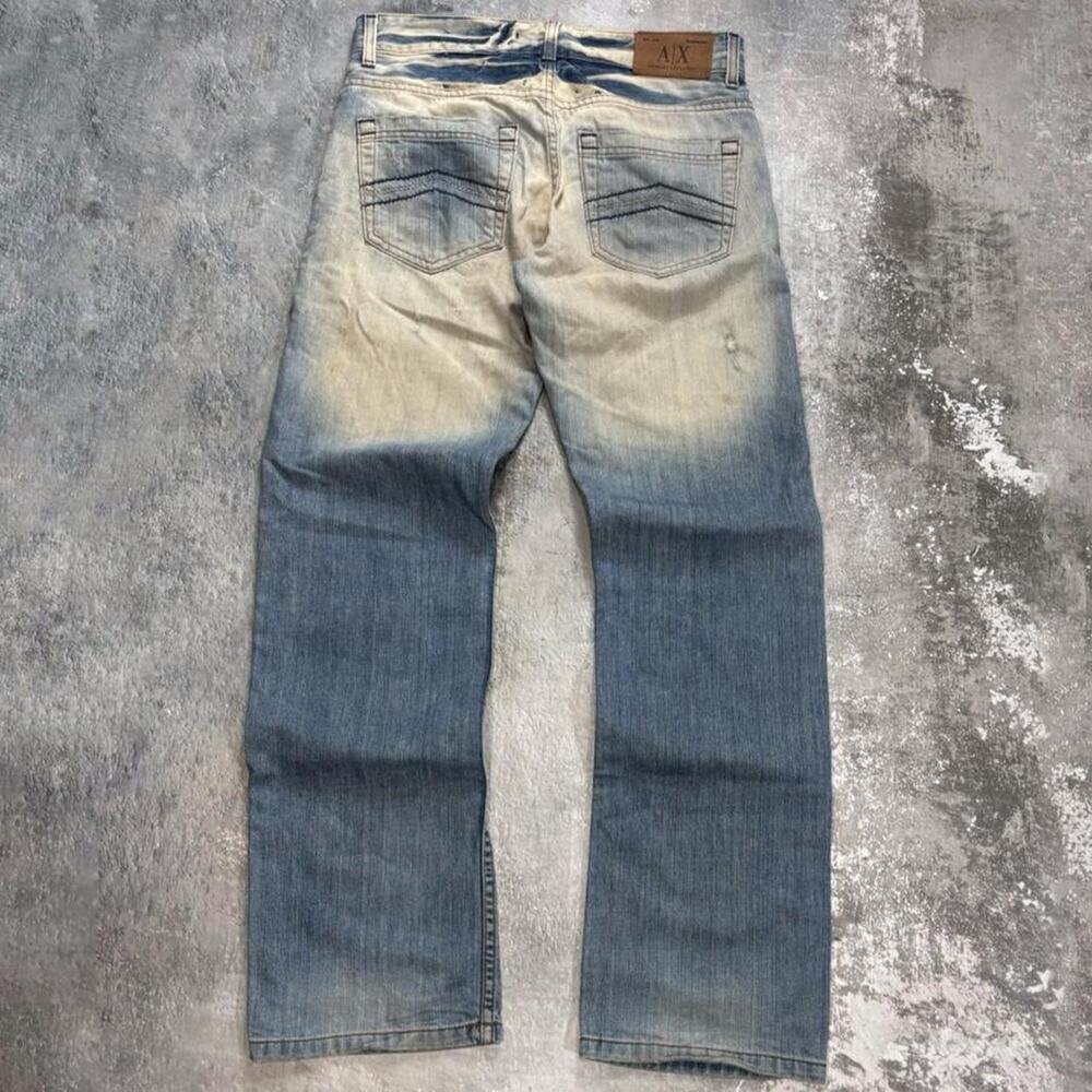 Vintage 2000s Y2K Faded Distressed Armani Exchange Jeans. Size 31 x 30